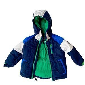 Rothschild Toddler boys Blue Green Navy Puffy Jacket 24M 2T